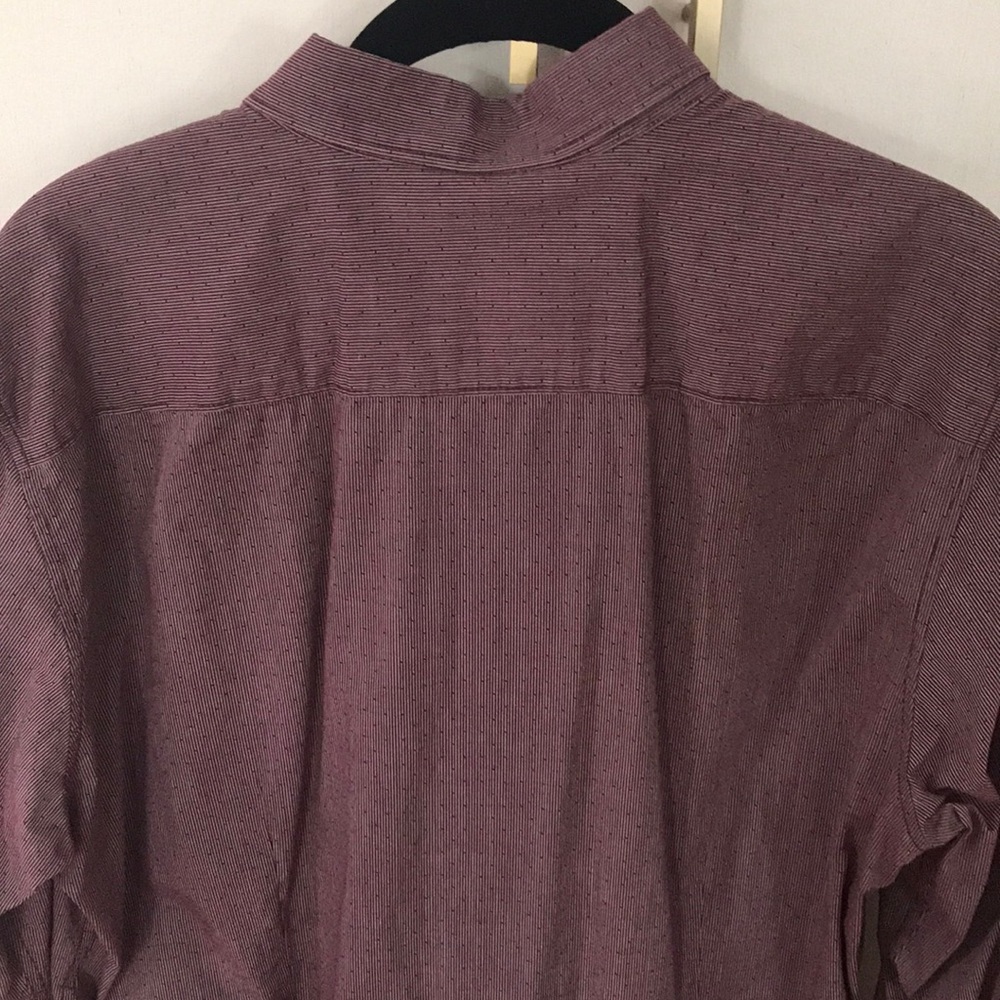 Euc Tom Tailor Button Down Maroon Collared Shirt … - image 5